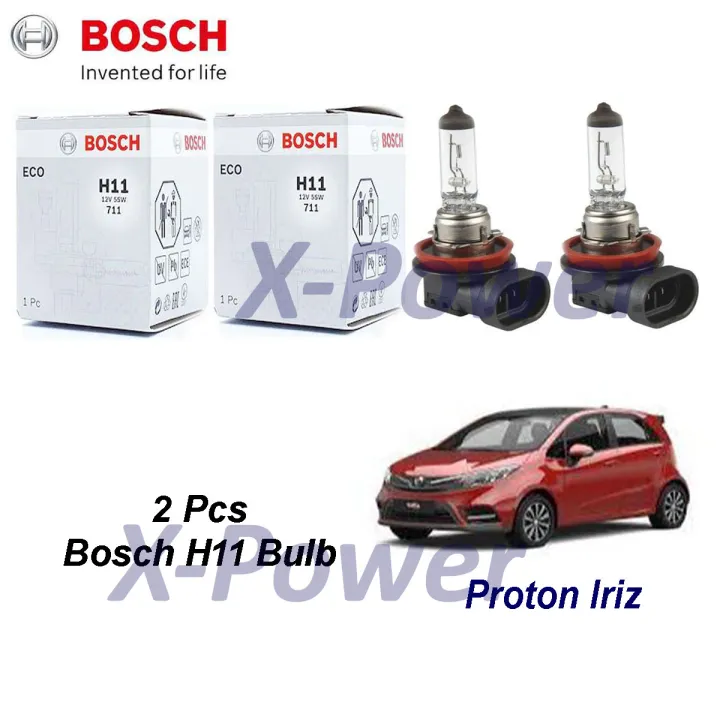 Bosch Halogen Headlamp Headlights Yellowish Bulb H11 12v Proton Iriz