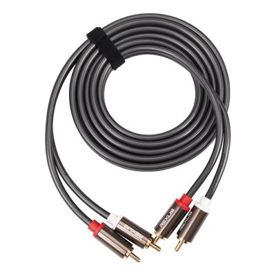 Rexlis 2 Rca to 2 Rca Male to Male Hifi Audio Cable Ofc Av Speaker Wire for Tv Dvd Amplifier Subwoofer Soundbar