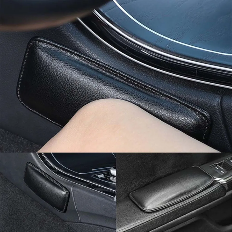 PAISLERY Comfortable PU Leather Car Interior Elastic Cushion Pillow Armrest Pad  Leg Cushion Thigh Support Pad Knee Pad