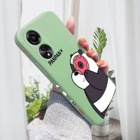 เคสโทรศัพท์ Hp สำหรับ OPPO A78 4G A78 4G น่ารักการ์ตูนอนิเมะที่เรามีหมีเคสโทรศัพท์ดีไซน์ลายขอบสี่เหลี่ยมของเหลวปลอกซิลิโคนคลุมทั้งหมดเคสป้องกันกล้อง