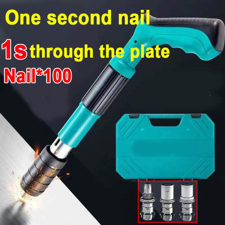 👍 Matching 50/100 nails 👍 Nail gun Manual Steel Nails Gun For Concrete