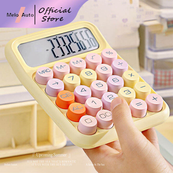 12 Digits Large Display Calculator Mechanical Dot Keyboard Calculator Ideal Calculator for Home