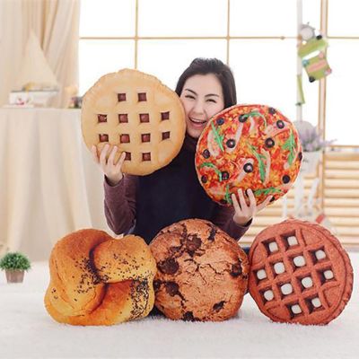 3D Simulation Cookie Pizza Bread Food Soft Nap Pillow Cushion Kids Funny Toys for Children Girls Birthday Gifts New