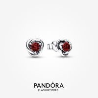 Official Store Pandora Red Eternity Circle Stud Earrings