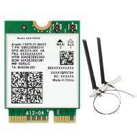 For Intel AX411 WiFi Card+2X8DB Antenna WiFi 6E CNVio2 BT 5.3 Tri-Band 5374Mbps Module for Laptop/PC Win10/11-64Bit