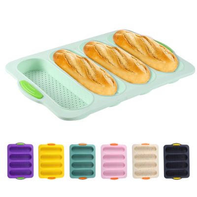 【CW】 French baguette silicone mold food grade nonstick baking pan bread oven cake tool