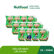 Combo 12 thức uống NuVi sữa lúa mạch lắc cacao (12 túi NuVi Power x 110ml) thumbnail
