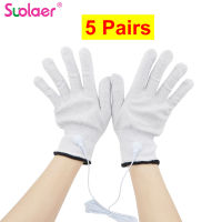 5Pairs Electro Shock Gloves Electricity Conductive Gloves Electrical Shock Fiber Tpy Massage Electric Shock Wires Wholesale