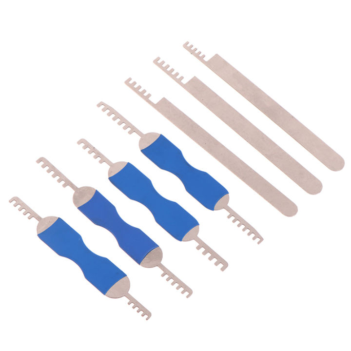 sunyanping-ขายดี-ล็อคหวีสแตนเลสร้อน7in-1ทั้งชุดเครื่องมือซ่อมแซมวิธีการบายพาสอุปกรณ์ช่างกุญแจ