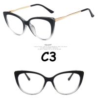 【Replaceable lenses】COD (San9)Western nd Design Retro Cat Eye Eyeglasses Frame Women