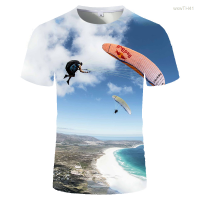 2023 NEW Casual Short Sleeve T-shirt 3d Printed Parachute T-shirt Fashion Mens Shirt Size：s-5xl