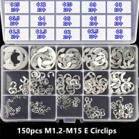 ✔✹ 150pcs/Set M1.2-M15 304 Stainless Steel E Type Circlips Open Retaining Ring Washer