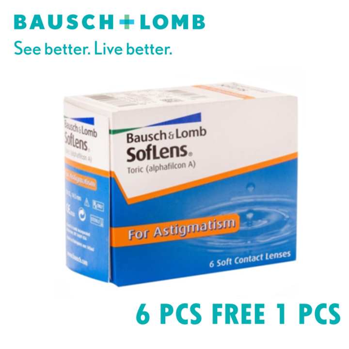 Bausch And Lomb Soflens 66 Toric Astigmatism Monthly Clear Disposable Contact Lenses 6 Pcs 1 Pc 