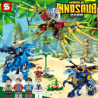 ProudNada Toys ของเล่นเด็ก ตัวต่อเลโก้ เลโก้ 4 กล่อง ไดโนเสาร์ S WORLD DINOSAUR NO.1502A-D