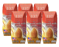 137 degrees Almond Milk with Malt 137 ดีกรี นมอัลมอนด์ ผสม มอลต์ 180ml. x 6กล่อง