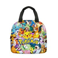 ┋▧✴ Anime Cartoon Pokemon Pikachu Children Lunch Bag Kawaii Animals Handy Portable Insulation Bag Student Lunch Box Bag Ice Bag