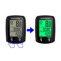 คอมพิวเตอร์จักรยานแบบมีสาย19ฟังก์ชั่น Touch Bike Speedometer เครื่องวัดระยะทางคอมพิวเตอร์จักรยานกันน้ำพร้อม Backlight