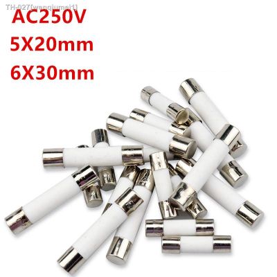 ❒ 10pc/lot One Sell 5x20mm 6x30mm Fast Blow Tube Fuses mm 250V 0.5A 1A 2A 3A 4A 5A 6A 8A 10A 15A 20A 25A 30A AMP Fuse Ceramic fuse