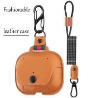 ☄□ For airpods Pro protective earphones case wireless Bluetooth headset bag storage box fall proof real leather case and neck rope