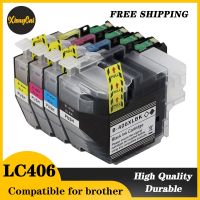 ตลับหมึกใหม่1ชุดเข้ากันได้กับ Brother LC406 LC406XL ตลับหมึกหมึกเครื่องพิมพ์ MFC-J5855DW MFC-J4535DW