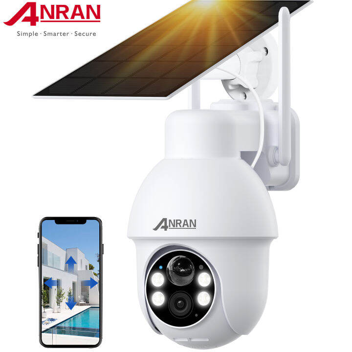 ANRAN 3MP Solar CCTV Security Cameras Wireless, 2K Security IP Camera