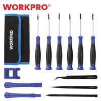 WORKPRO ไขควงแม่เหล็กชุด12Pc ทนทาน CRV ไขควงชุด Oxford กระเป๋า Torx Phillips ไขควงในครัวเรือน