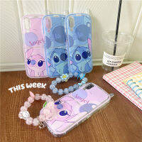 เคสการ์ตูนสำหรับ Samsung Galaxy Z Z Flip 5 4 3สไตล์ใหม่สติทช์ TPU นุ่มป้องกันการตกฝาครอบป้องกันหน้าจอพลาสติกแข็งพร้อมสายรัดข้อมือรูปทรงโทรศัพท์