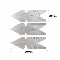 เกจ์กลาง1ชิ้นเทมเพลต55 &amp; 60มุมองศาเครื่องมือกลึงเกจวัดด้ายสกรูเมตริก