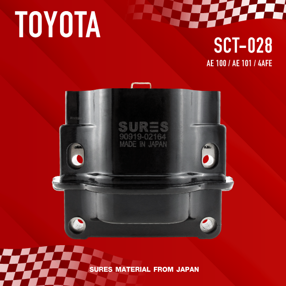 sures-ประกัน-1-เดือน-คอยล์จุดระเบิด-toyota-ae-100-ae-101-4afe-ตรงรุ่น-sct-028-made-in-japan-คอยล์จานจ่าย-โตโยต้า-คอยล์หัวเทียน