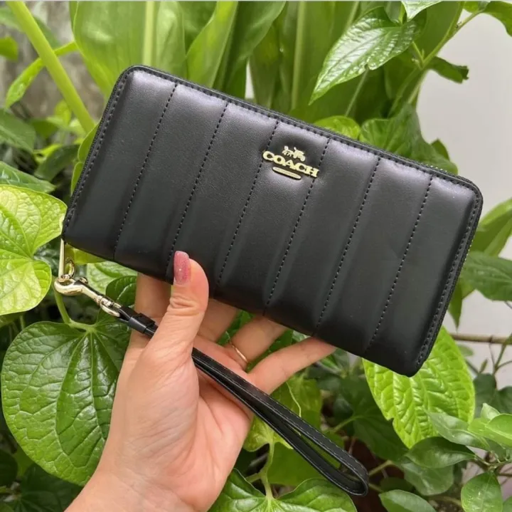 Coach Long Zip Around Wallet With Quilting C4454 Black Lazada PH