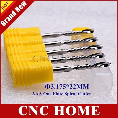 AAA 10pcs 3.175x22mm 1 ขลุ่ยเดี่ยวคาร์ไบด์มิลล์เกลียวไม้ CNC Router Bits เครื่องมือตัด CNC Machine Engraving Bit