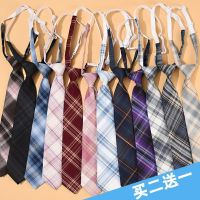 【Ready】? jk small tie womens college style black Japanese uniform shirt bow tie male dk student plaid decoration free to type