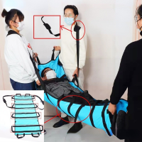 Soft Stretcher ผู้ป่วย Transfer Belt Positioning Bed Pad Lifting Sling Transport Mat สำหรับผู้สูงอายุปิดการใช้งาน Turn Lift Moving Aid