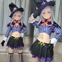 COS HoHo Anime Vtuber Hololive Murasaki Shion Game Suit Lovely Uniform Cosplay Costume Halloween Party Role Play Outfit Women Cosplay▲☏