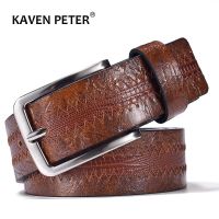 ❇☄ Fashion Men 39;s Casual Leather Belt With Lizard Pattern High Quality Cowhide Pin Buckle Belt New Design Drop Shipping