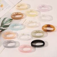 【YF】✿☜  Fashion Oval Hollow Hair Claw Transparent  Hairpins Ponytail Clip Accessories for