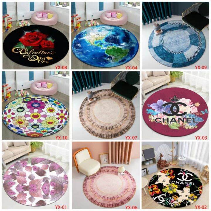 Doormat120X120CM Round Rugs Living Room Doormat Bedroom Classical Lady