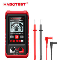 HABOTEST HT123 Digital Multimeter Auto Range Multi-meter 2,000 Counts True RMS Measuring AC/DC Voltage Resistance NCV Test with LCD Backlight Flashlight Data Hold