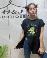 [เทรนด์ใหม่]  ไทยแลนด์ พร้อมส่ง （สินค้าใหม่ลงชั้นวางแล้ว）เสื้อยืดลายการ์ตูน เสื้อยืดคอกลมผู้หญิง...ผ้าฝ้ายแขนสั้นเกาหลี ใส่สบาย ผ้านุ