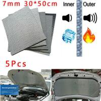 5pcs 7mm/10mm Car Truck Firewall Heat Sound Deadener Insulation Mat Noise Self-adhesive foam Soundproof Dampening Mat 30*50cm