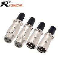 【DT】 hot  1pc/lot 3Pin XLR Male and Female Microphone Audio Cable Plug Connectors Metal  Cannon Cable Plug Terminals