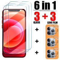 6in1 Tempered Glass for iPhone 11 12 13 14 Pro XR XS Max Camera Screen Protector for iPhone 12 Pro Max Mini 7 8 6 6S Plus Glass  Screen Protectors