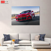 Chevrolet Camaro ZL1โปสเตอร์และผ้าใบลายพิมพ์ซูเปอร์คาร์ภาพศิลปะบนผนังตกแต่งสำหรับห้องนั่งเล่น