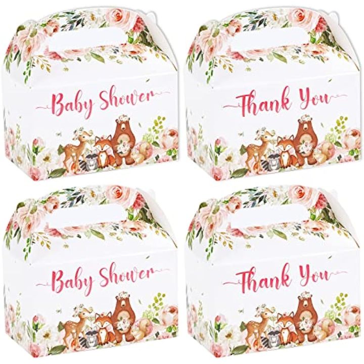 jollyboom-woodland-dekorasi-baby-shower-เด็กผู้หญิง12ชิ้นกล่องลูกอมรักษากล่องของขวัญไม้งานเลี้ยงฉลองทารกใกล้คลอดสำหรับป่าไม้อาบน้ำเด็กวันเกิดของงานเลี้ยงฉลองทารกใกล้คลอด