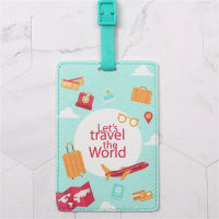 Tag PU Travel Portable Label Addres Baggage ID World Creative Map