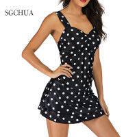 July Sand Retro Dot Printed Swimsuit Women Swimsuit Summer Swimwear Dress Beachwear