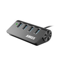 Anker 4-Port USB 3.0 Unibody Aluminum Portable Data Hub with 2ft USB 3.0 Cable for Macbook, Mac Pro / mini, iMac, XPS, Surface Pro, Notebook PC, USB Flash Drives, Mobile HDD and More