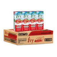 [พร้อมส่ง!!!] ไอวี่ นมเปรี้ยว รสสตรอว์เบอร์รี 180 มล.x 48 กล่องIvy UHT Drinking Yoghurt Strawberry Flavoured 180 ml x 48 Boxes