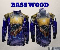 เสื้อตกปลา JK Thailand เสื้อกันยูวี ลาย BASS WOOD ป้องกันรังสี UV 80% แห้งเร็ว