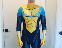Halloween Invincible Cosplay Costume Zentai Bodysuit Suit Mark Grayson Jumpsuits Adults Kids
